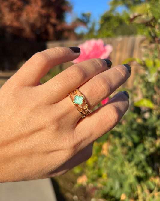 Doll Turquoise Gold Ring